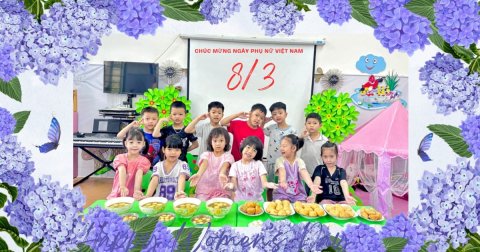Ảnh hoạt động: RỘN RÀNG TRẢI NGHIỆM LÀM BÁNH CHÀO MỪNG NGÀY 8/3 CỦA CÁC BÉ TRƯỜNG MẦM NON NOONG BUA