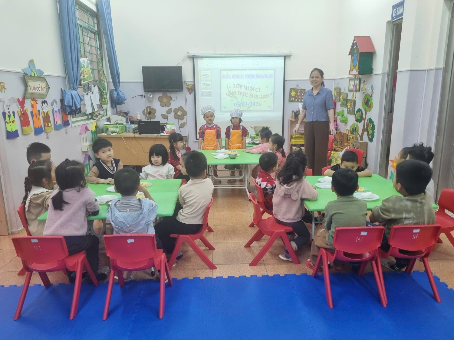 Ảnh trong bài: RỘN RÀNG TRẢI NGHIỆM LÀM BÁNH CHÀO MỪNG NGÀY 8/3 CỦA CÁC BÉ TRƯỜNG MẦM NON NOONG BUA